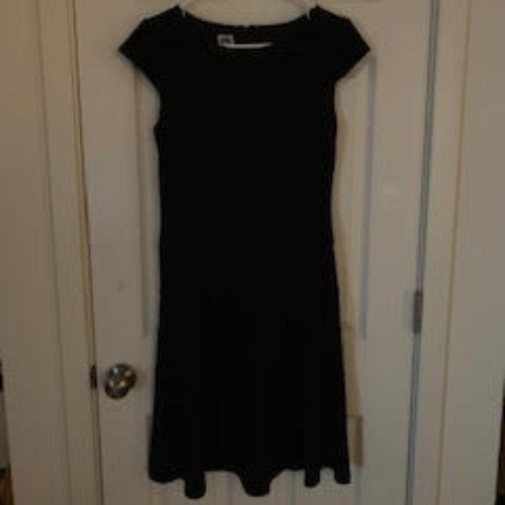 Anne Klein black midi dress